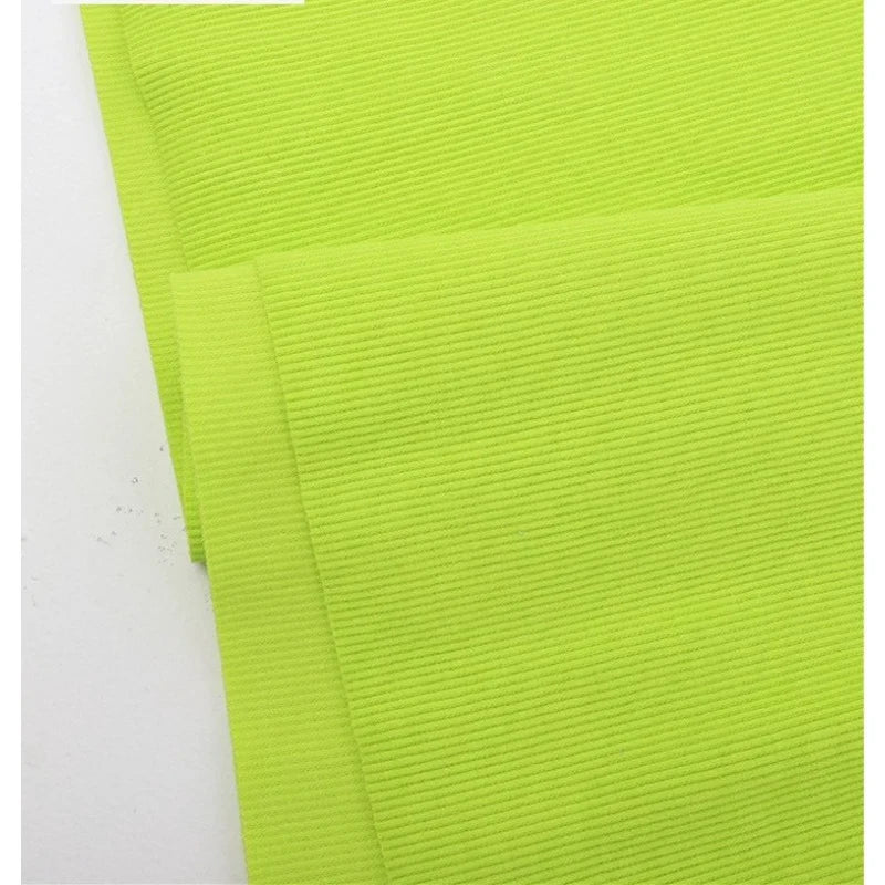 Tissu côtelé uni en coton au mètre | Maille côtelée extensible 2x2