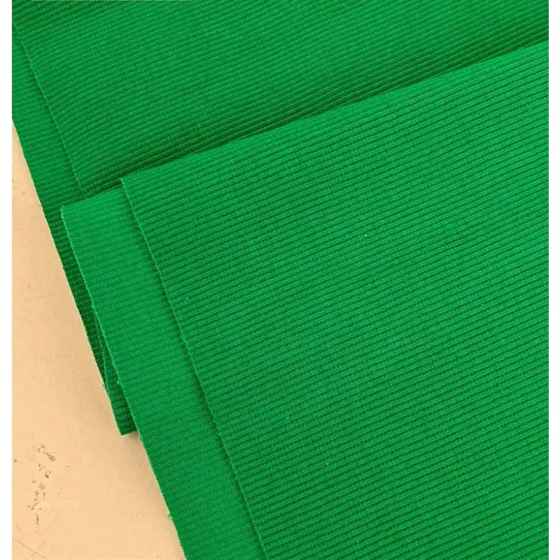 Tissu côtelé uni en coton au mètre | Maille côtelée extensible 2x2