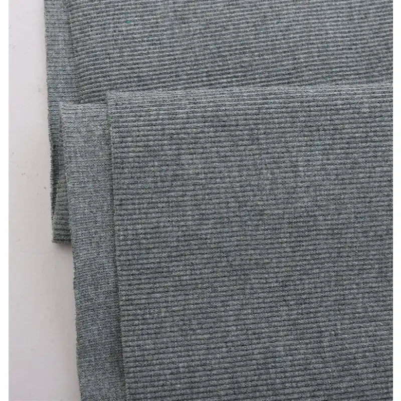 Tissu côtelé uni en coton au mètre | Maille côtelée extensible 2x2