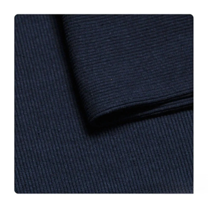 Tissu côtelé uni en coton au mètre | Maille côtelée extensible 2x2