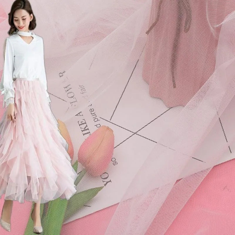 Tissu tulle uni en polyester au mètre
