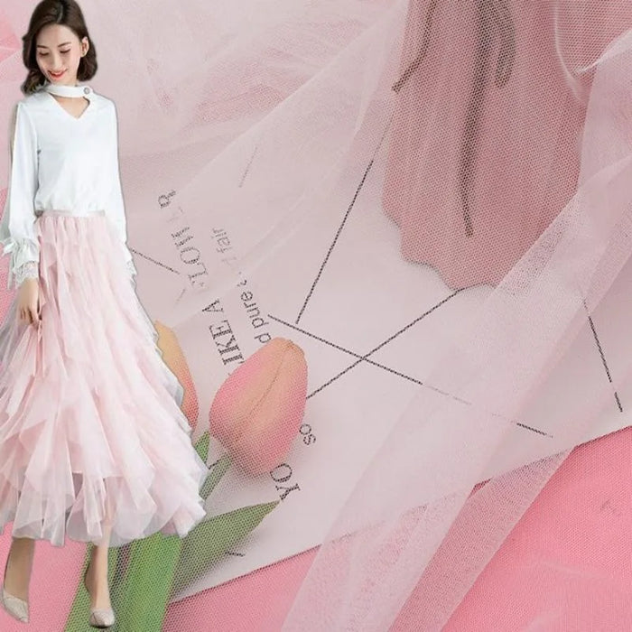 Tissu tulle uni en polyester au mètre