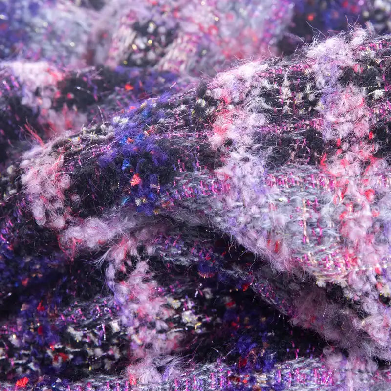 Tweed violet au mètre