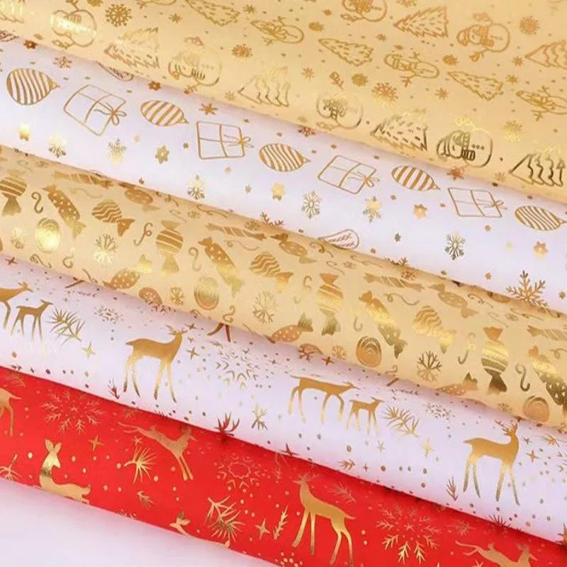 Tissu de Noël en satin au mètre