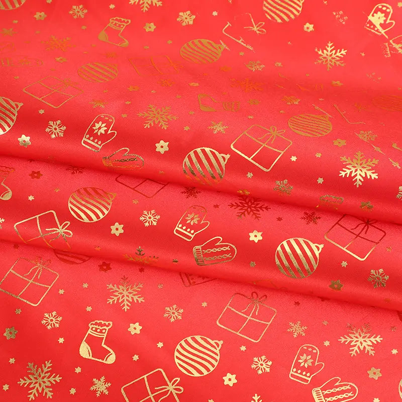 Tissu de Noël en satin au mètre