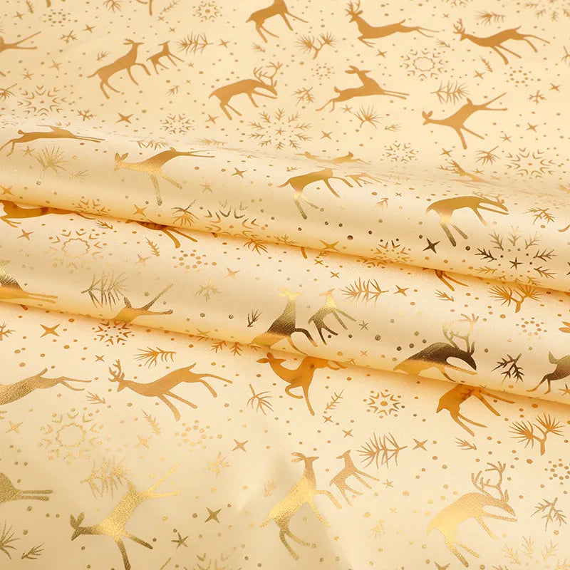 Tissu de Noël en satin au mètre