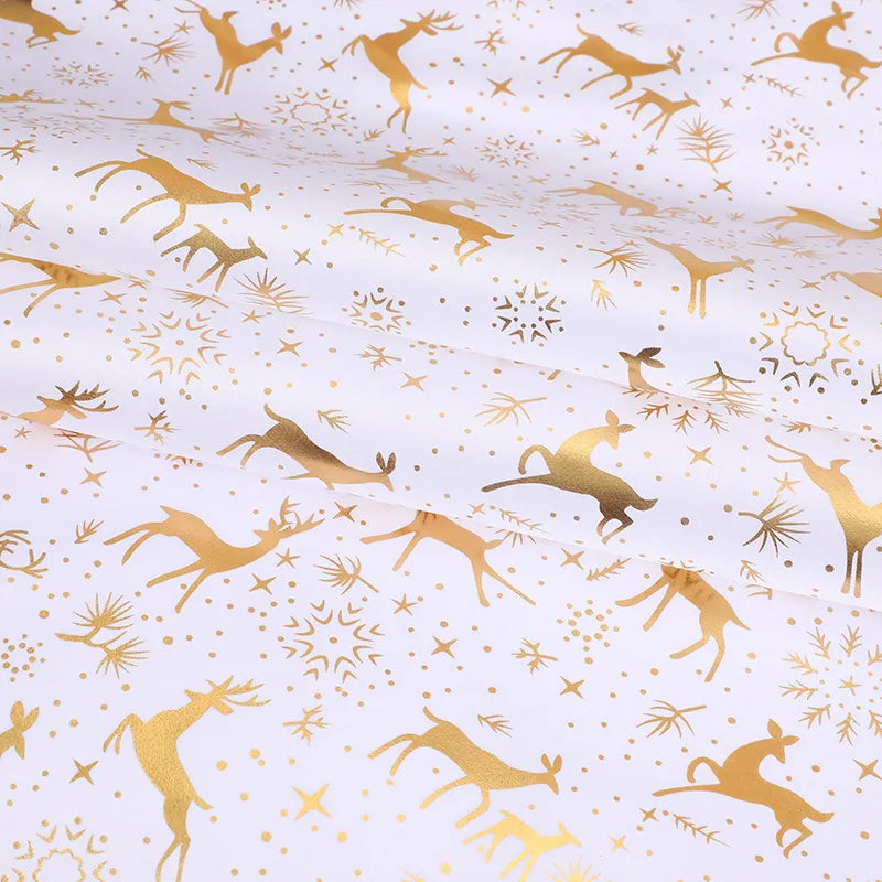 Tissu de Noël en satin au mètre