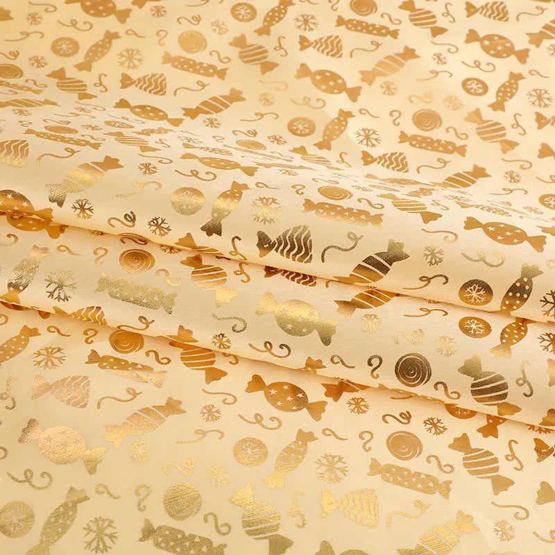 Tissu de Noël en satin au mètre