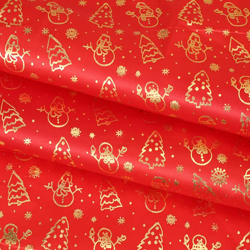 Tissu de Noël en satin au mètre