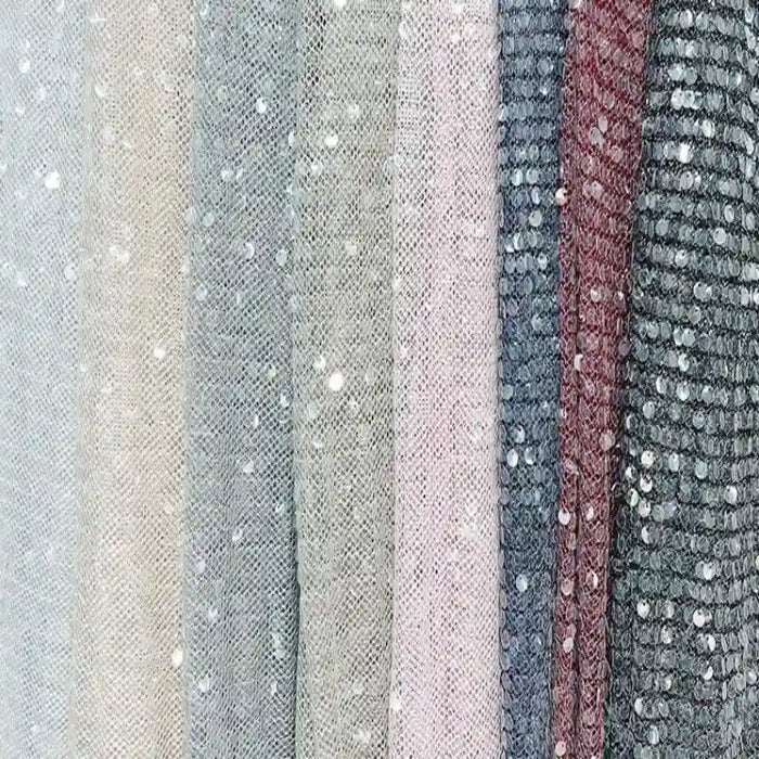 Tissu tulle à sequins au mètre