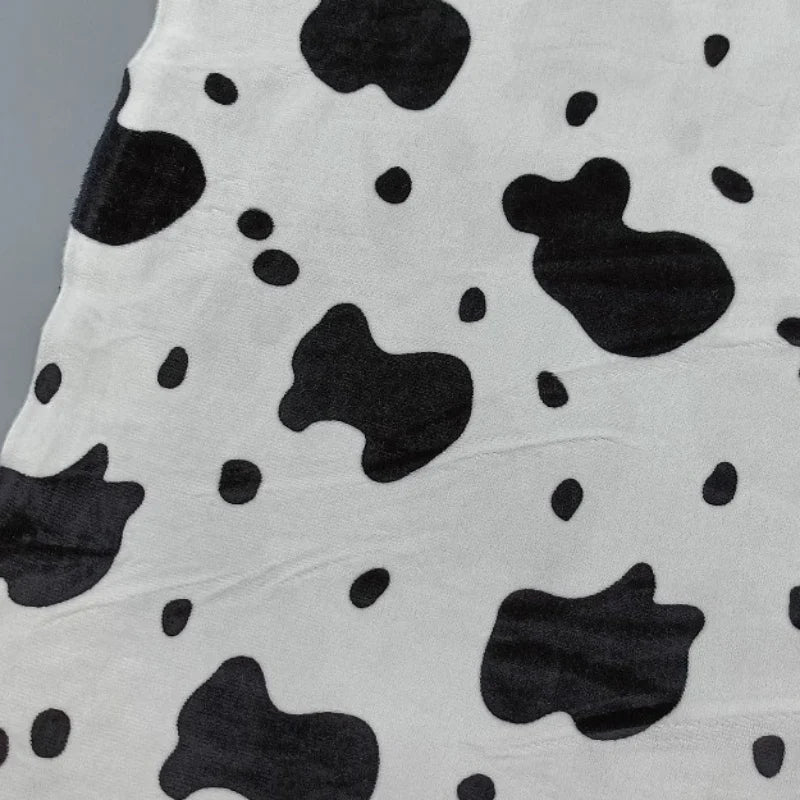 Minky motif vache doux au mètre