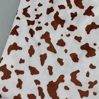 Minky motif vache doux au mètre