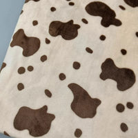 Minky motif vache doux au mètre