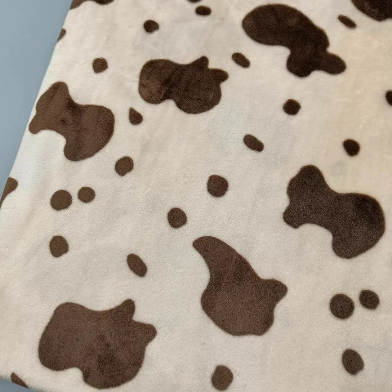 Minky motif vache doux au mètre