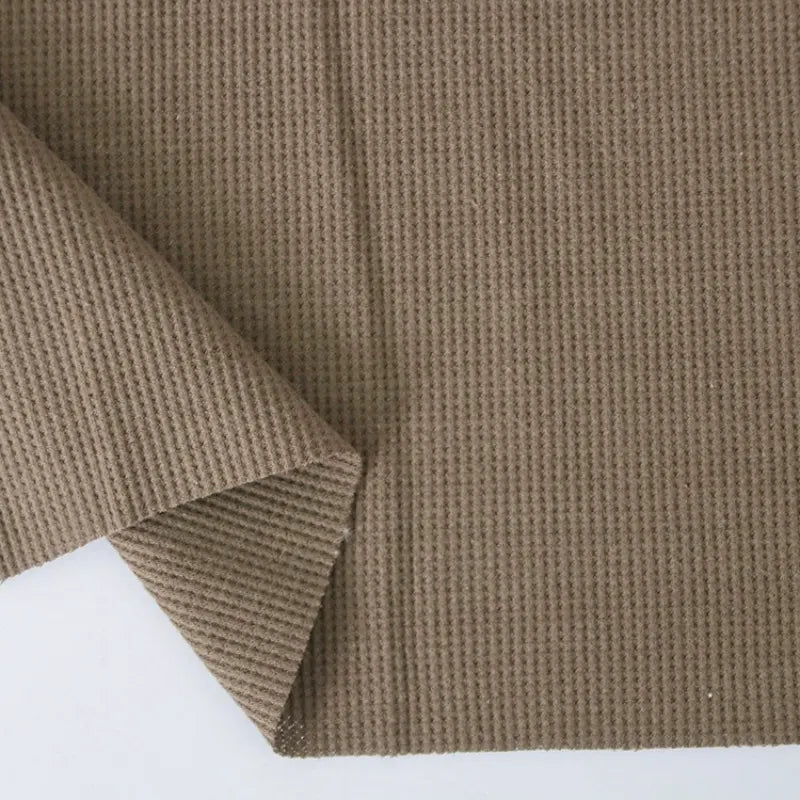 Tissu coton gaufré uni au mètre