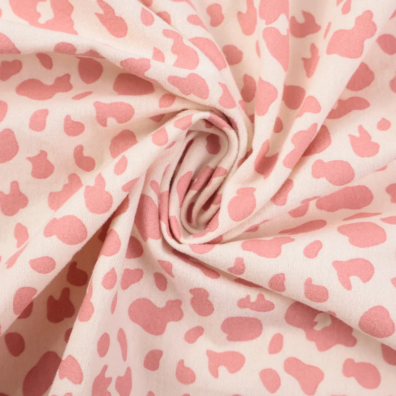 Tissu en coton imprimé motif vache au mètre