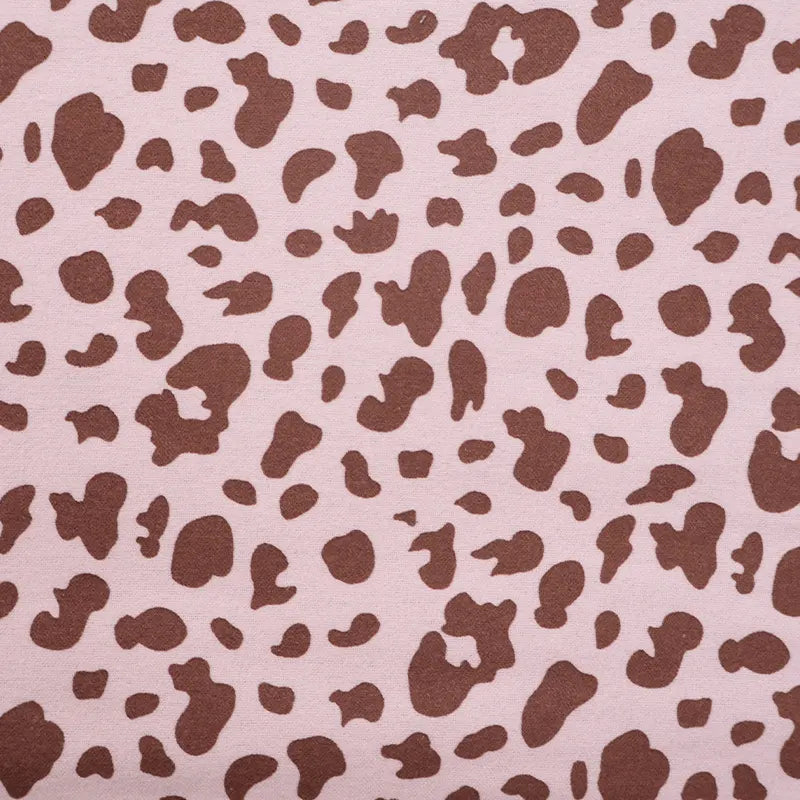 Tissu en coton imprimé motif vache au mètre