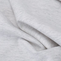 Vue rapprochée de Longan Craft France Tissu French Terry en coton extensible au mètre : tricot multicolore doux et chiné avec une texture lisse et des lignes fines - parfait pour les sweatshirts confortables ou les créations de vêtements de sport.