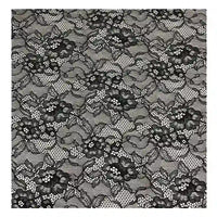 Découvrez le Tissu dentelle extensible au mètre de Longan Craft France : dentelle multicolore haute qualité aux motifs floraux sur fond transparent, idéale pour lingerie, vêtements élégants et jupes.