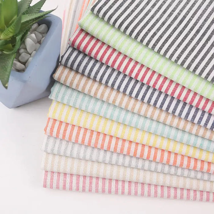 Tissu en lin à rayures au mètre