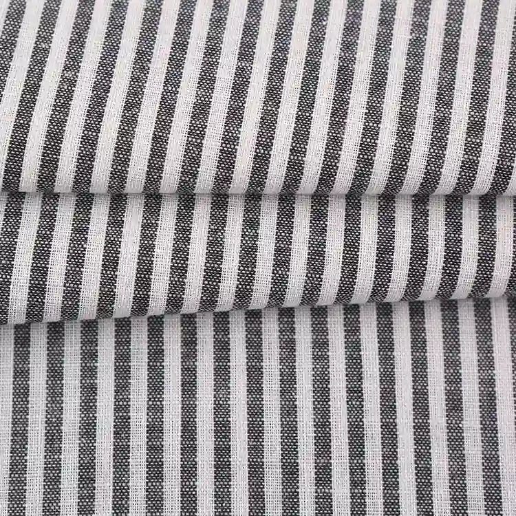 Tissu en lin à rayures au mètre