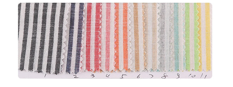 Tissu en lin à rayures au mètre
