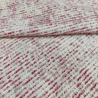 Tissu tweed bouclé rayé au mètre
