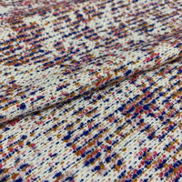 Tissu tweed bouclé rayé au mètre