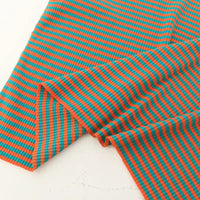 Tissu maille côtelée rayée en coton au mètre