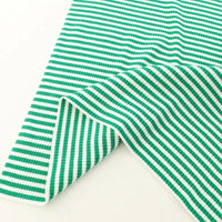 Tissu maille côtelée rayée en coton au mètre