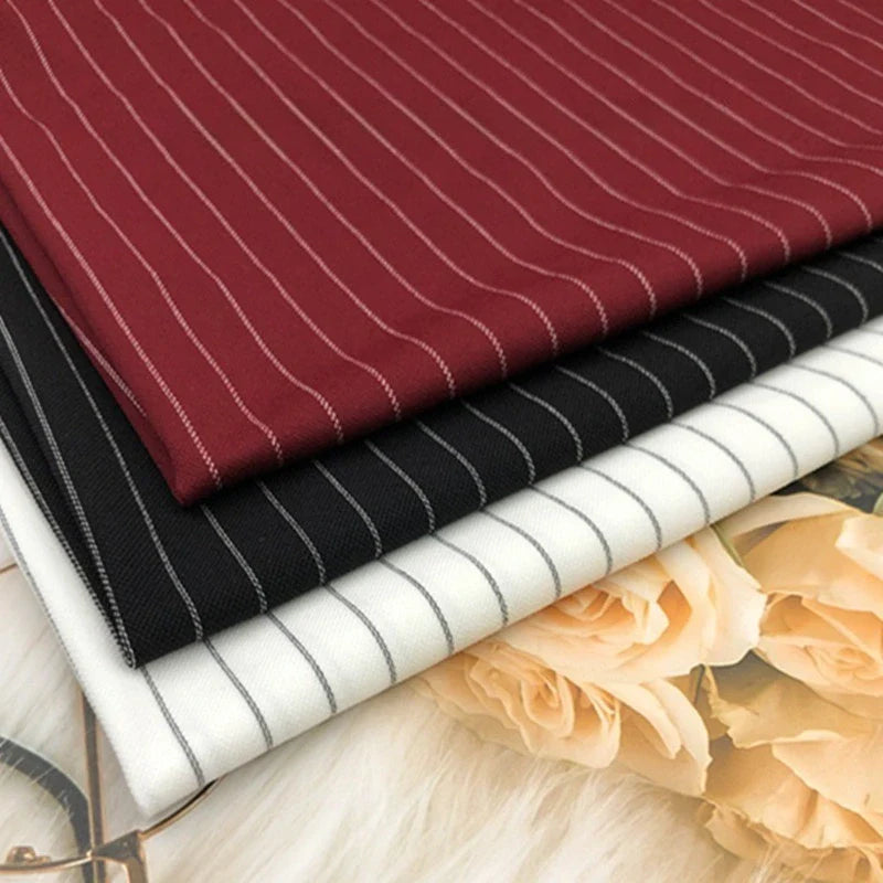 Tissu Ponte de Roma rayé au mètre