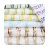 Tissu maille gaufrée rayée au mètre