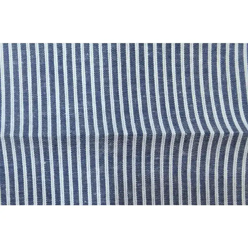 Tissu chambray à rayures au mètre