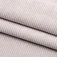 Gros plan sur le Tissu velours côtelé épais 8 côtes au mètre de Longan Craft France, qui se distingue par son toucher doux et ses stries verticales caractéristiques - parfait pour l'ameublement et la décoration intérieure.