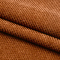 Gros plan sur le Tissu velours côtelé épais 8 côtes au mètre de Longan Craft France, montrant sa texture douce et ses stries verticales visibles - idéal pour l'ameublement et la décoration intérieure.
