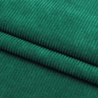 Gros plan sur le tissu velours côtelé épais 8 côtes au mètre de Longan Craft France, qui présente des lignes parallèles texturées et une surface polyester douce, parfaite pour l'ameublement et la décoration intérieure.