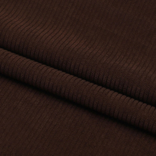 Gros plan sur le tissu velours côtelé épais 8 côtes au mètre de Longan Craft France, présenté plié pour révéler son épaisseur et sa texture douce, idéale pour une décoration intérieure et un ameublement cosy.