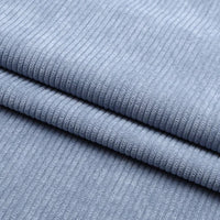 Gros plan sur le tissu velours côtelé épais 8 côtes au mètre de Longan Craft France, montrant sa texture douce et nervurée, idéale pour l'ameublement et la décoration intérieure.