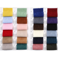 Des rangées de tissus rectangulaires en velours côtelé épais 8 côtes au mètre de Longan Craft France de différentes couleurs sont disposées sur un fond blanc numéroté, mettant en valeur des tons allant du pastel au foncé pour l'ameublement.