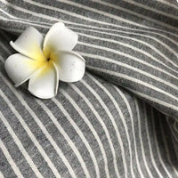 Tissu en lin rayé fin au mètre