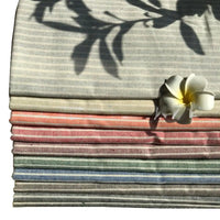 Tissu en lin rayé fin au mètre