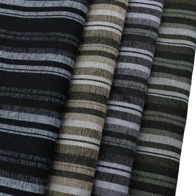 Tissu chenille à rayures verticales au mètre