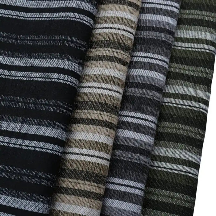 Tissu chenille à rayures verticales au mètre