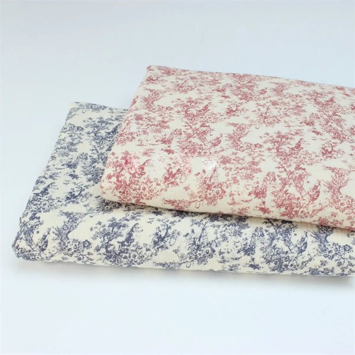 Double gaze de coton vintage à fleurs au mètre