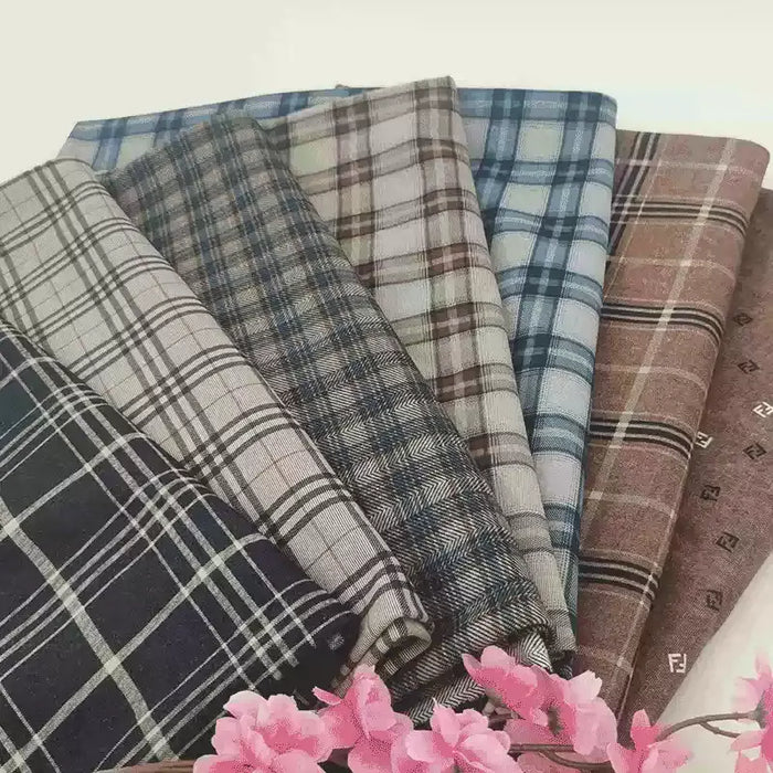 Tissu maille de Ponte à carreaux vintage au mètre