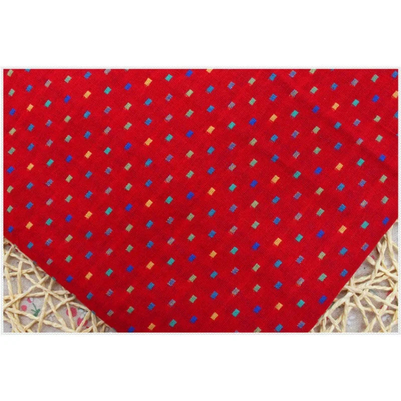Tissu chambray vintage à pois au mètre