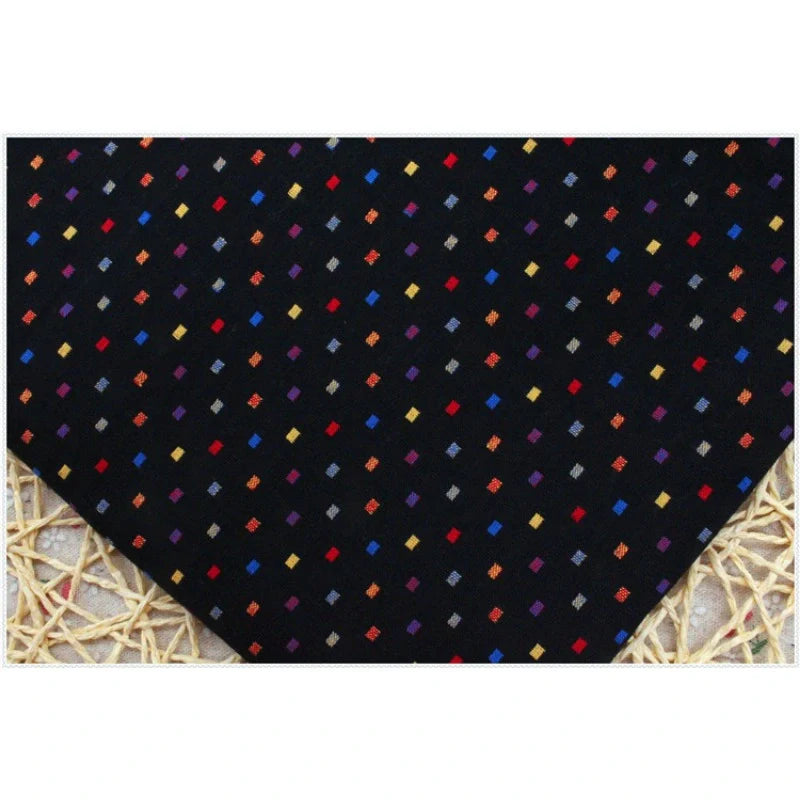 Tissu chambray vintage à pois au mètre