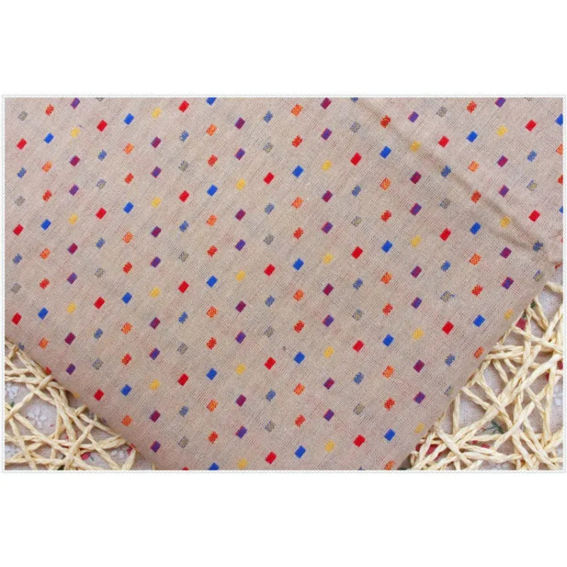 Tissu chambray vintage à pois au mètre