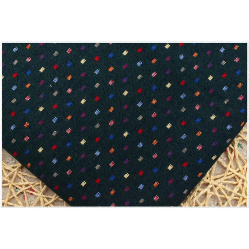 Tissu chambray vintage à pois au mètre