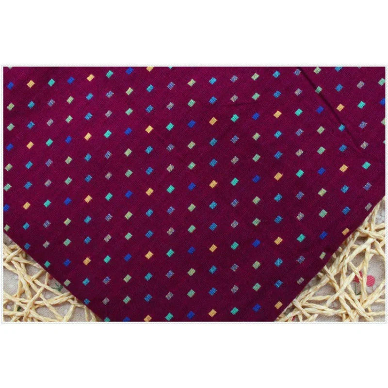 Tissu chambray vintage à pois au mètre